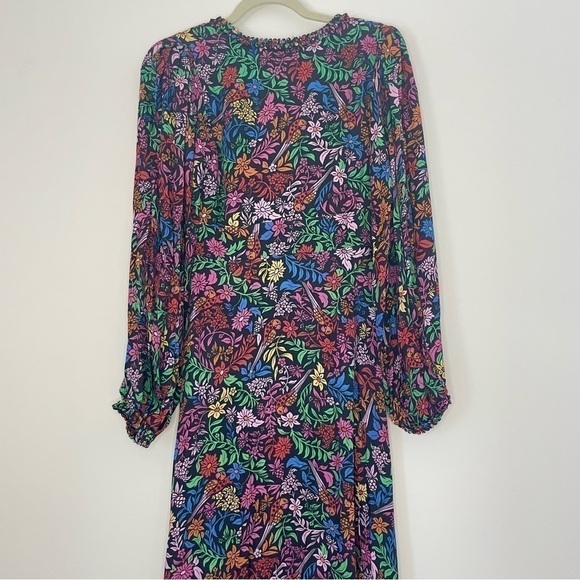 NWOT: Farm Rio Tropical Garden Viscose Long Sleeve Midi Dress. Size XS. - Picture 6 of 6